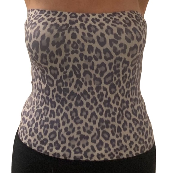 LOVE SEX MONEY leopard strapless tube top. Stretchy nylon NWOT - Picture 2 of 6